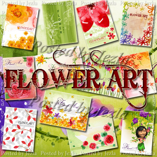 PSD Исходники - Posters Flower Art