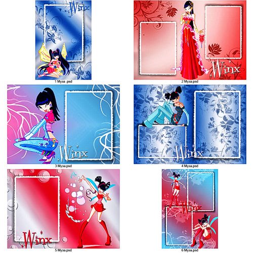 Рамка фотошоп - Winx клуб
